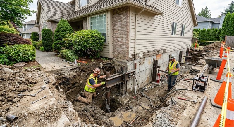 Our team working on Foundation Repair projects in Middleburg, FL
