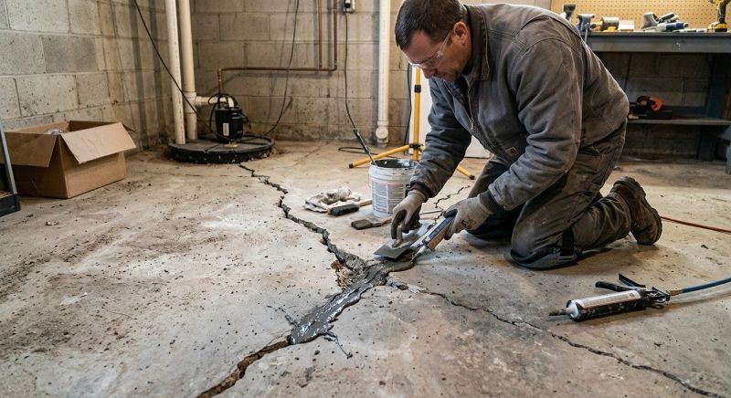 Cracked Basement Floor Repair in Middleburg, FL