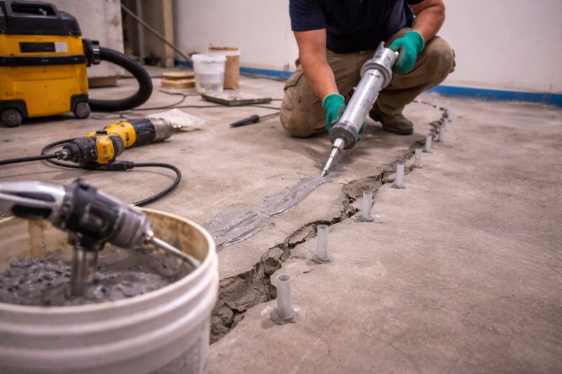 Cracked Basement Floor Repair in Middleburg, FL